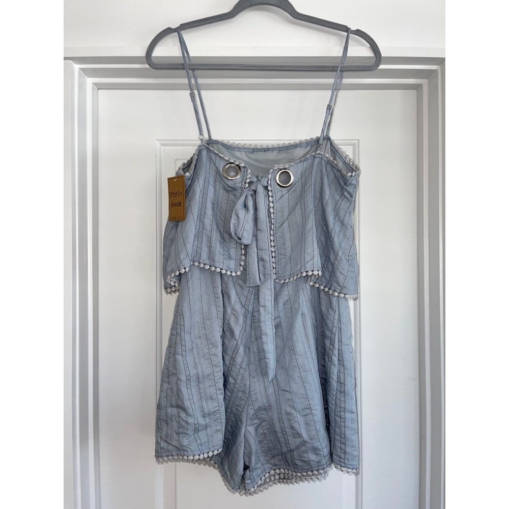 NEW Style Rack Blue Romper - Picture 2 of 3